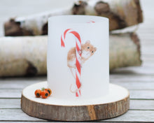 Laden Sie das Bild in den Galerie-Viewer, Windlicht Tischdeko "Maus mit Zuckerstange"