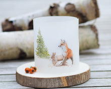 Laden Sie das Bild in den Galerie-Viewer, Windlicht Tischdeko "Fuchs und Hase"