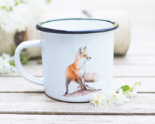 Laden Sie das Bild in den Galerie-Viewer, Emailletasse "Schöner Fuchs"