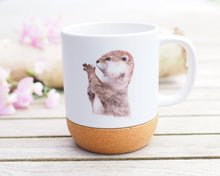 Laden Sie das Bild in den Galerie-Viewer, Große Tasse mit Korkboden "Kleiner Otter"