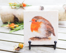 Laden Sie das Bild in den Galerie-Viewer, Antikmarmor-Fliese mit handgezeichnetem Tier- oder Blumenmotiv, dekorativ und einzigartig