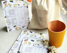 Laden Sie das Bild in den Galerie-Viewer, Hummelspiel mit fröhlichem Hummelmotiv, liebevoll illustriert, ideal für Kinder oder Familie
