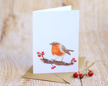 Laden Sie das Bild in den Galerie-Viewer, Weihnachtskarte Klappkarte mit Umschlag, hochwertiger Kunstdruck auf Cotton-Papier mit Naturmotiv