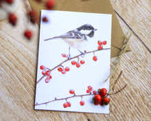 Laden Sie das Bild in den Galerie-Viewer, Weihnachtskarte Klappkarte mit Umschlag, hochwertiger Kunstdruck auf Cotton-Papier mit Naturmotiv