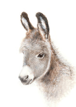 Laden Sie das Bild in den Galerie-Viewer, Ohrringe mit Esel, leicht hängend, aus goldfarbenem Edelstahl mit Cabochon