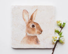 Laden Sie das Bild in den Galerie-Viewer, Bild auf Stein "Kaninchenportrait"