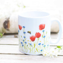 Laden Sie das Bild in den Galerie-Viewer, Geschenkset: Tasse aus Keramik "Mohnblumentasse + Bio-Blumensamen + Geschenkkarton"