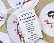 Laden Sie das Bild in den Galerie-Viewer, Papiergirlande "Schönste Gartenvögel"