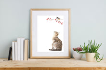 Laden Sie das Bild in den Galerie-Viewer, Kunstdruck "Freche Katze" in 20x30 cm auf feinstem Papier