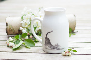 Milchkännchen/Vase "Katzenyoga"