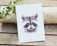 Laden Sie das Bild in den Galerie-Viewer, Kunstdruck / gedruckte Karte mit neugieriger Waschi auf feinstem Cotton-Papier