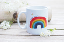 Laden Sie das Bild in den Galerie-Viewer, Feine Keramiktasse "Regenbogen"
