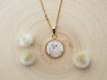 Laden Sie das Bild in den Galerie-Viewer, Kette mit Anhänger "Schöne Eule", Edelstahlfassung, gold- oder silberfarben
