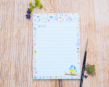 Laden Sie das Bild in den Galerie-Viewer, Notizblock "Blumenmeer mit Blaumeise"