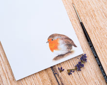 Laden Sie das Bild in den Galerie-Viewer, Notizblock / To-Do- Liste / Einkaufsliste "Fluffiges Rotkehlchen" DIN lang