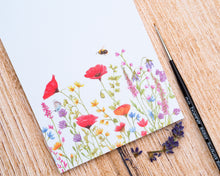 Laden Sie das Bild in den Galerie-Viewer, Notizblock / To-Do- Liste / Einkaufsliste "Bunte Blumenwiese" DIN lang
