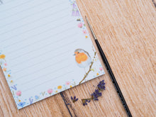 Laden Sie das Bild in den Galerie-Viewer, Notizblock "Blumenmeer mit Rotkehlchen"