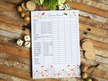 Laden Sie das Bild in den Galerie-Viewer, Notizblock mit handgemaltem Tier- oder Blumenmotiv, liebevoll gestaltet auf feinem Papier