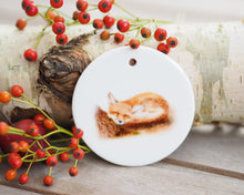 Laden Sie das Bild in den Galerie-Viewer, Anhänger aus Keramik mit Fuchs