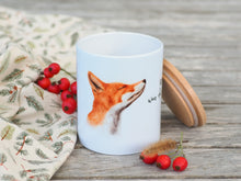 Laden Sie das Bild in den Galerie-Viewer, Kleine Vorratsdose aus Keramik „Schnupperfuchs“