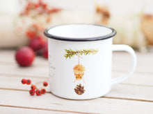 Laden Sie das Bild in den Galerie-Viewer, Emailletasse / Vintagetasse "Waldmaus mit lustigem Spruch"