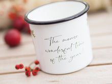 Laden Sie das Bild in den Galerie-Viewer, Emailletasse / Vintagetasse "Waldmaus mit lustigem Spruch"