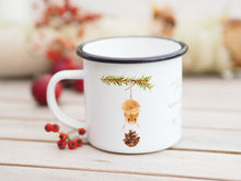 Laden Sie das Bild in den Galerie-Viewer, Emailletasse / Vintagetasse "Waldmaus mit lustigem Spruch"