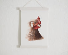 Laden Sie das Bild in den Galerie-Viewer, Kunstdruck "Schönes Huhn" in 20x28 cm auf feinstem Papier