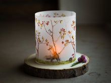 Laden Sie das Bild in den Galerie-Viewer, Windlicht Tischdeko "Tiere im Herbstwald"