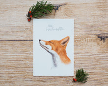Laden Sie das Bild in den Galerie-Viewer, Weihnachtskarte "Schnupperfuchs" auf feinstem Cotton-Papier