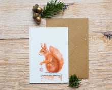 Laden Sie das Bild in den Galerie-Viewer, Weihnachtskarte Klappkarte mit Umschlag, hochwertiger Kunstdruck auf Cotton-Papier mit Naturmotiv