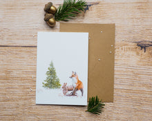 Laden Sie das Bild in den Galerie-Viewer, Weihnachtskarte Klappkarte mit Umschlag, hochwertiger Kunstdruck auf Cotton-Papier mit Naturmotiv