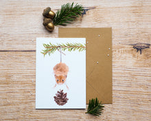 Laden Sie das Bild in den Galerie-Viewer, Weihnachtskarte Klappkarte mit Umschlag, hochwertiger Kunstdruck auf Cotton-Papier mit Naturmotiv