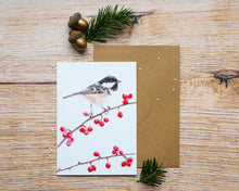 Laden Sie das Bild in den Galerie-Viewer, Weihnachtskarte Klappkarte mit Umschlag, hochwertiger Kunstdruck auf Cotton-Papier mit Naturmotiv