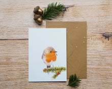 Laden Sie das Bild in den Galerie-Viewer, Weihnachtskarte Klappkarte mit Umschlag, hochwertiger Kunstdruck auf Cotton-Papier mit Naturmotiv