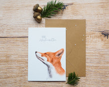 Laden Sie das Bild in den Galerie-Viewer, Weihnachtskarte Klappkarte mit Umschlag, hochwertiger Kunstdruck auf Cotton-Papier mit Naturmotiv