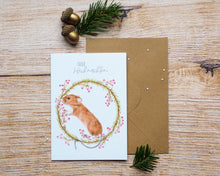 Laden Sie das Bild in den Galerie-Viewer, Weihnachtskarte Klappkarte mit Umschlag, hochwertiger Kunstdruck auf Cotton-Papier mit Naturmotiv