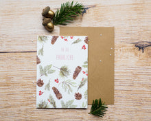 Laden Sie das Bild in den Galerie-Viewer, Weihnachtskarte Klappkarte mit Umschlag, hochwertiger Kunstdruck auf Cotton-Papier mit Naturmotiv