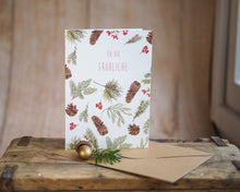 Laden Sie das Bild in den Galerie-Viewer, Weihnachtskarte Klappkarte mit Umschlag, hochwertiger Kunstdruck auf Cotton-Papier mit Naturmotiv