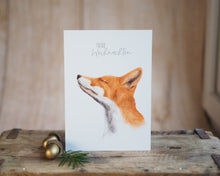 Laden Sie das Bild in den Galerie-Viewer, Weihnachtskarte "Schnupperfuchs" auf feinstem Cotton-Papier