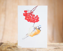 Laden Sie das Bild in den Galerie-Viewer, Grußkarte auf feinem Cotton-Papier mit Tier- oder Blumenmotiv, liebevoll illustriert