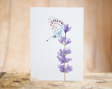Laden Sie das Bild in den Galerie-Viewer, Grußkarte auf feinem Cotton-Papier mit Tier- oder Blumenmotiv, liebevoll illustriert