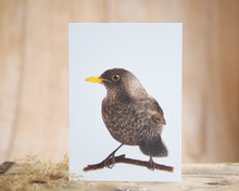 Laden Sie das Bild in den Galerie-Viewer, Grußkarte auf feinem Cotton-Papier mit Tier- oder Blumenmotiv, liebevoll illustriert