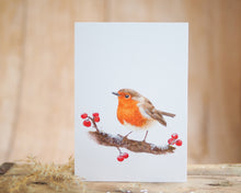 Laden Sie das Bild in den Galerie-Viewer, Grußkarte auf feinem Cotton-Papier mit Tier- oder Blumenmotiv, liebevoll illustriert