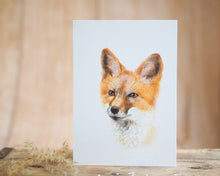 Laden Sie das Bild in den Galerie-Viewer, Grußkarte auf feinem Cotton-Papier mit Tier- oder Blumenmotiv, liebevoll illustriert