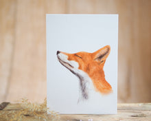 Laden Sie das Bild in den Galerie-Viewer, Grußkarte auf feinem Cotton-Papier mit Tier- oder Blumenmotiv, liebevoll illustriert