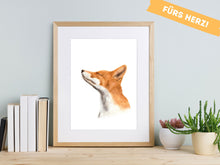 Laden Sie das Bild in den Galerie-Viewer, Kunstdruck "Schnupperfuchs" in 20x30 cm auf feinstem Papier