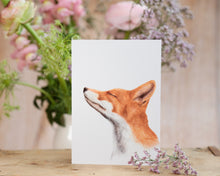 Laden Sie das Bild in den Galerie-Viewer, Kunstdruck / gedruckte Karte mit schönstem Schnupperfuchs auf feinstem Cotton-Papier