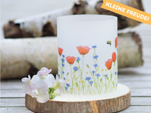 Laden Sie das Bild in den Galerie-Viewer, Windlicht Tischdeko "Romantische Wiese mit Mohn"
