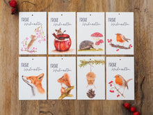Laden Sie das Bild in den Galerie-Viewer, 8x Geschenkeanhänger im Set "Frohe Weihnachten"

